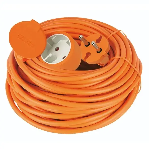 Verlengsnoer Oranje 20m - 2x1,0mm oranje