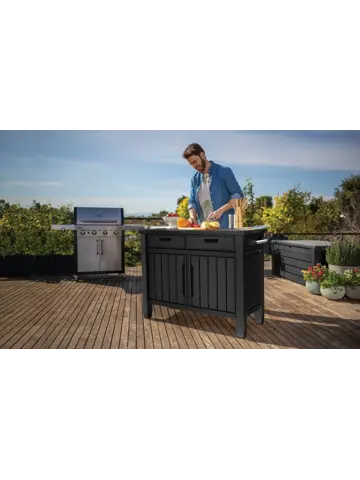 Keter Unity XL Barbecuetafel met lades - 207L