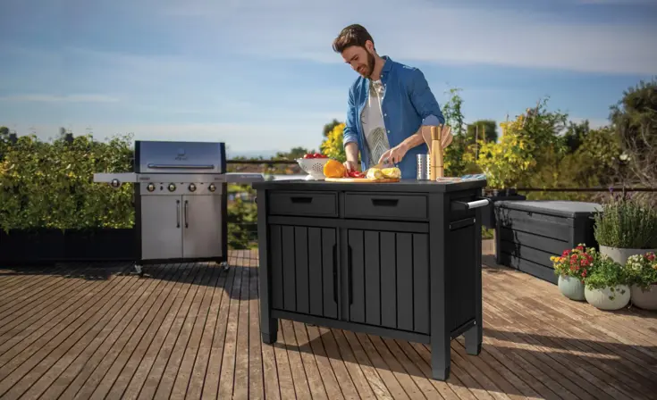 Keter Unity XL Barbecuetafel met lades - 207L