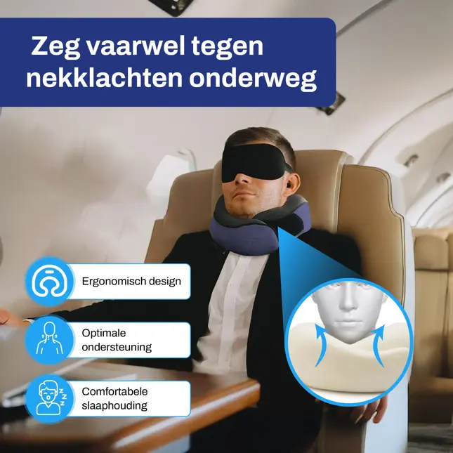 Nekkussen Vliegtuig Ergonomisch - Reiskussen Set