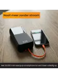 Powerbank 30000 mAh met Ingebouwde Kabels