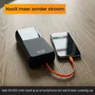 Powerbank 30000 mAh met Ingebouwde Kabels