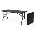 HEM Campingtafel inklapbaar 180x70 cm - Black