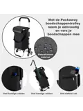 40L boodschappentrolley met trapwielen
