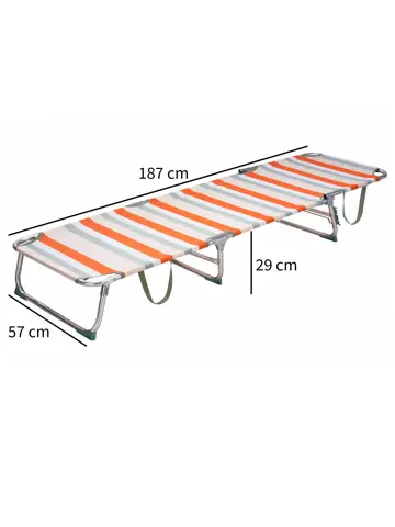 Ligbed 2x - Aluminium - Opvouwbaar -