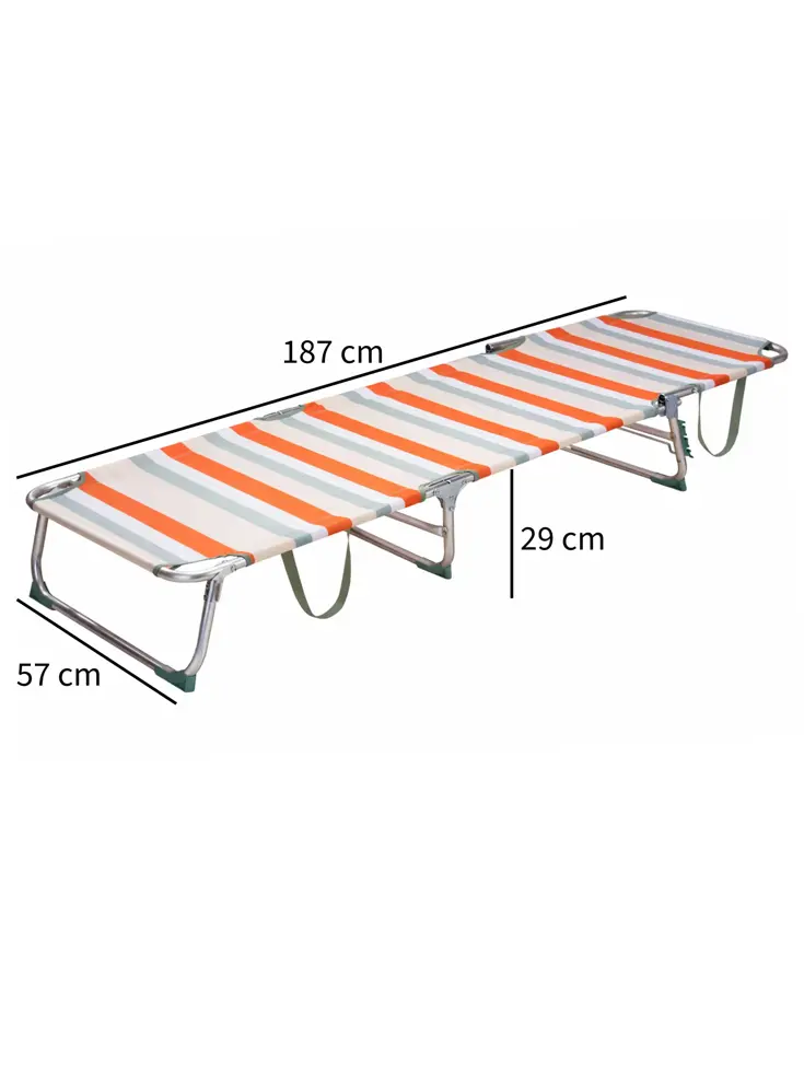 Ligbed 2x - Aluminium - Opvouwbaar -