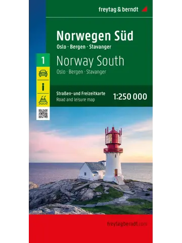 Wegenkaart Noorwegen 1 Zuid - Oslo