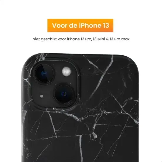R2B iPhone 13 Hoesje Marmer + Screenprotector