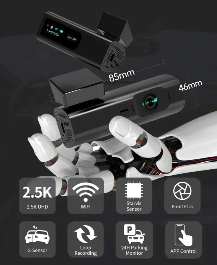 i03 2K Wifi dashcam