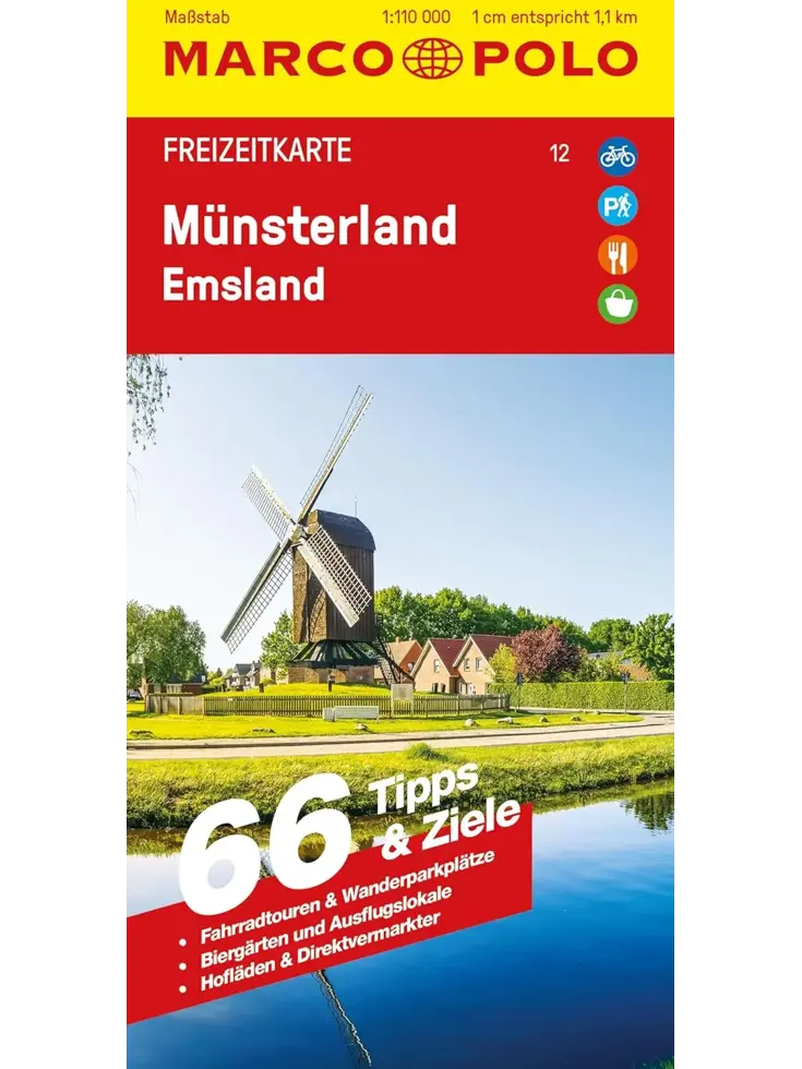 Toeristische kaart FZK 12 Münsterland Emsland