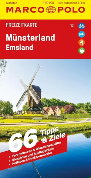 Toeristische kaart FZK 12 Münsterland Emsland
