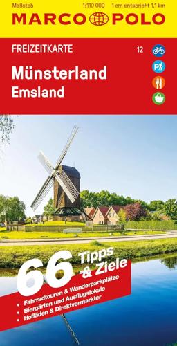 Toeristische kaart FZK 12 Münsterland Emsland