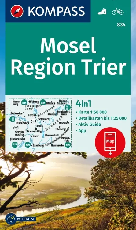 Wandelkaart WK834 Mosel Region Trier
