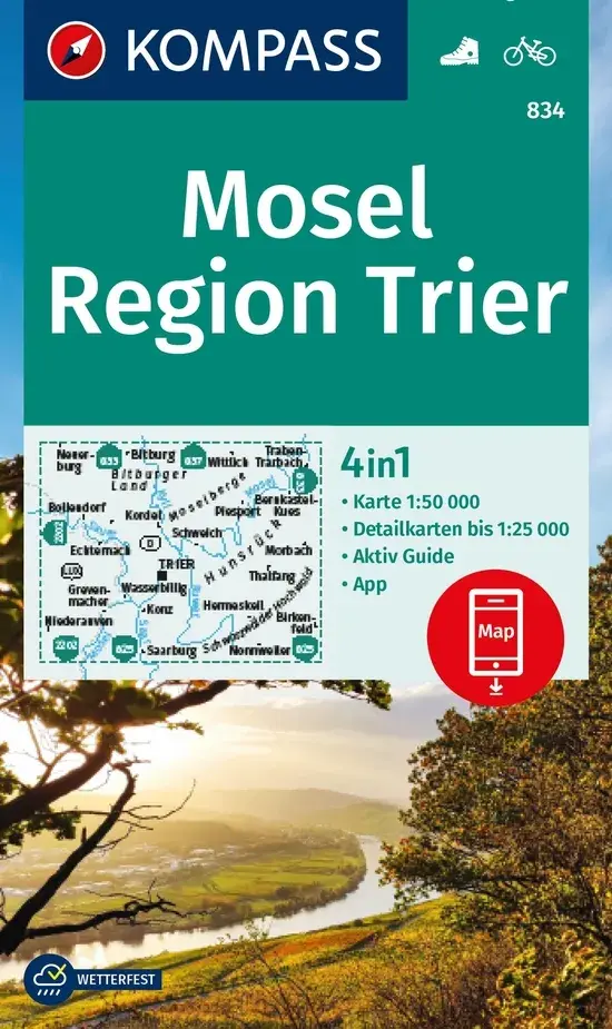 Wandelkaart WK834 Mosel Region Trier