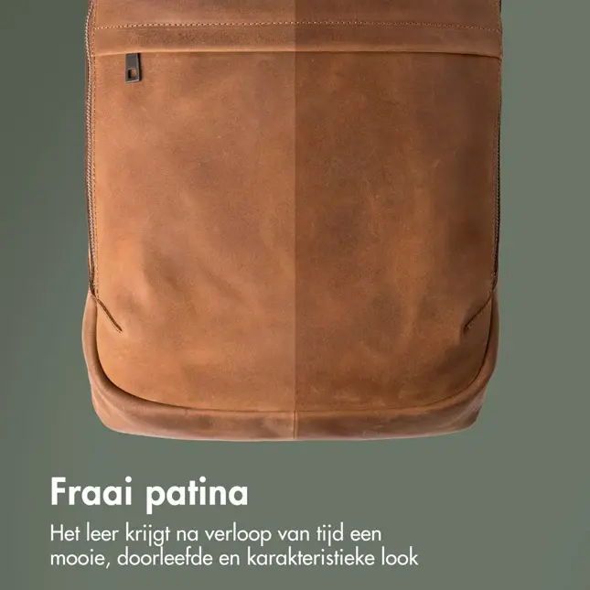 Accezz Leren Laptop rugtas