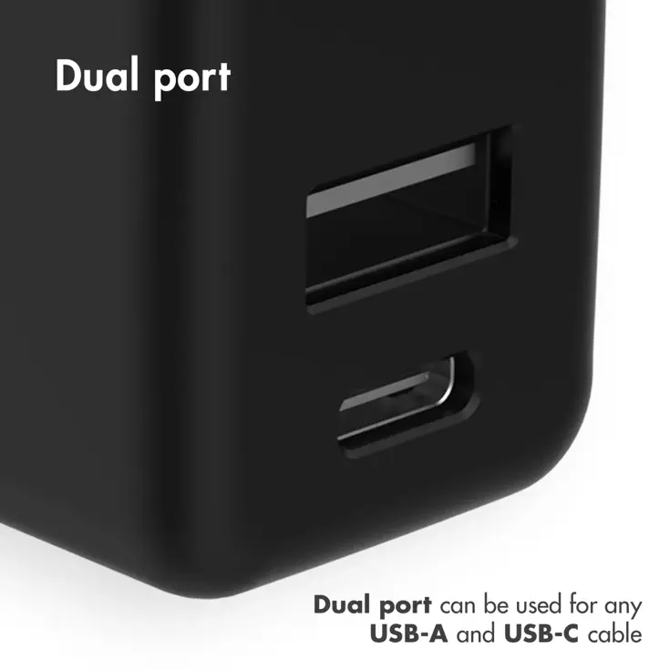 Oplader USB-C & USB - 20W