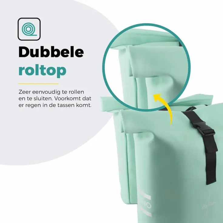 Voltano Dubbele Fietstas Rolltop E-bike Pro