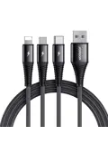 3-in-1 Kabel - 1.2m - Zwart - Joyroom