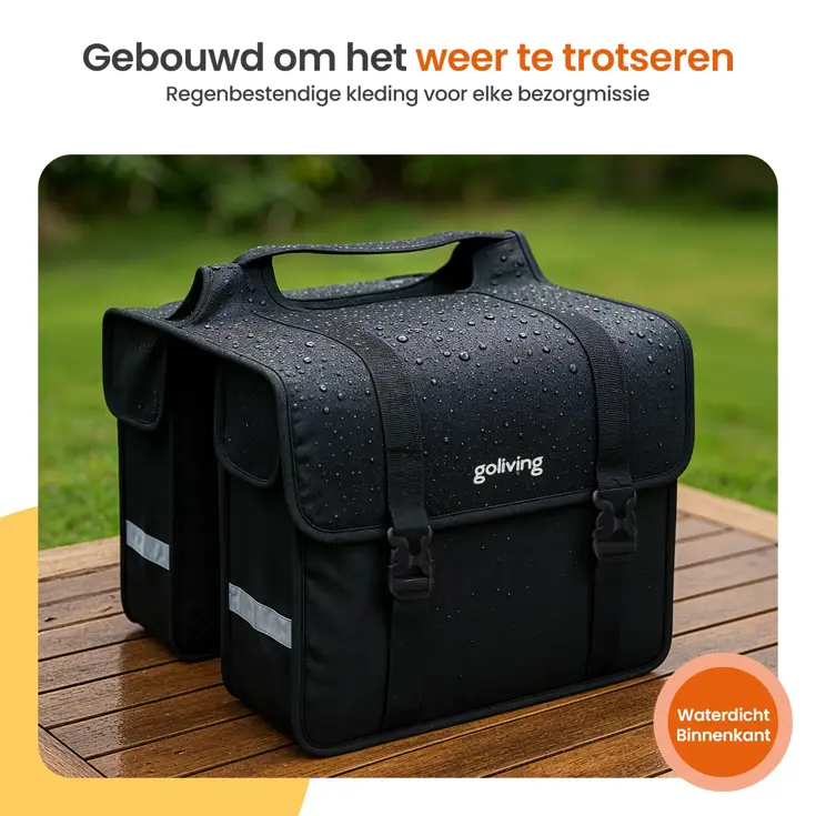 Dubbele Fietstas 45L - Waterdicht
