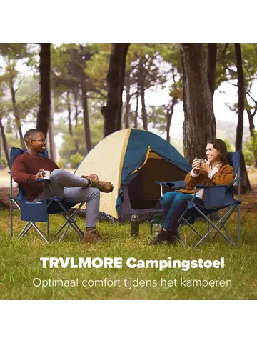 Campingstoelen XL – 2-pack – Blauw