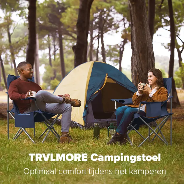 TRVLMORE Campingstoelen 2 stuks XL