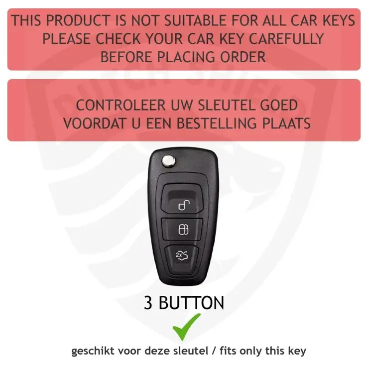TPU Sleutelhoesje voor Ford goud E3