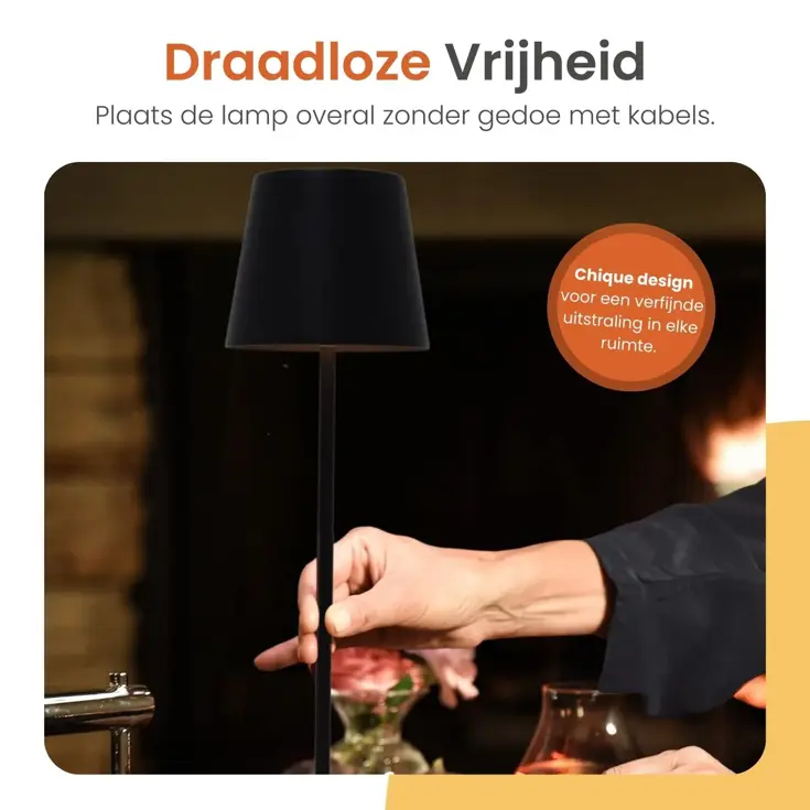 Chroma Tafellamp Oplaadbaar - 38cm - RGBW