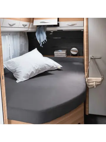 Jersey hoeslaken Frans bed rechts