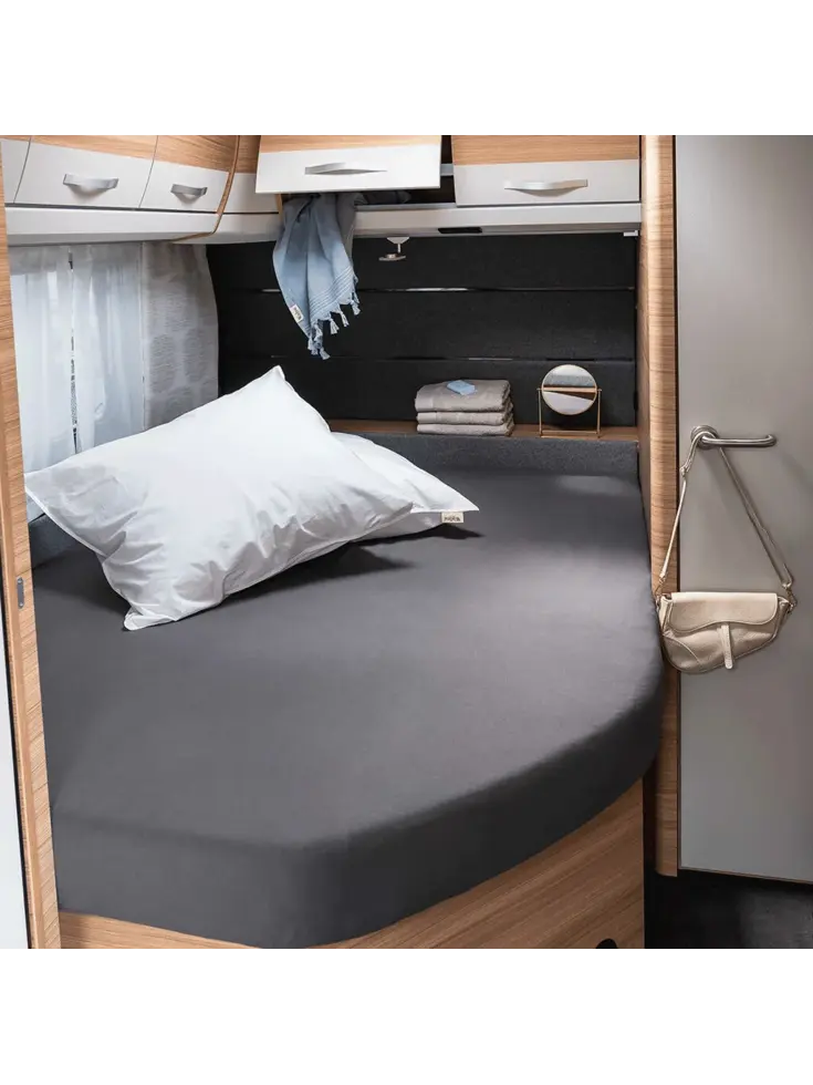 Jersey hoeslaken Frans bed rechts