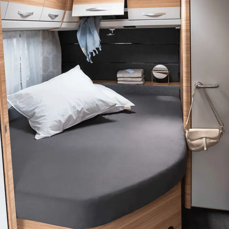 Jersey hoeslaken Frans bed rechts