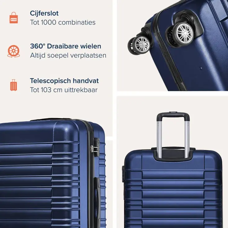 Handbagage Koffer – 38L – Donkerblauw