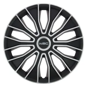 WRC Wieldoppen 13" - zwart/zilver 4 stuks