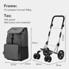 Boodschappentrolley deluxe – 60 liter