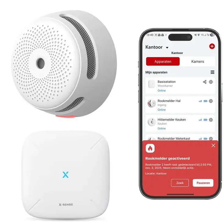 Link+ Pro bundel 1 Rookmelder, 1 Gateway