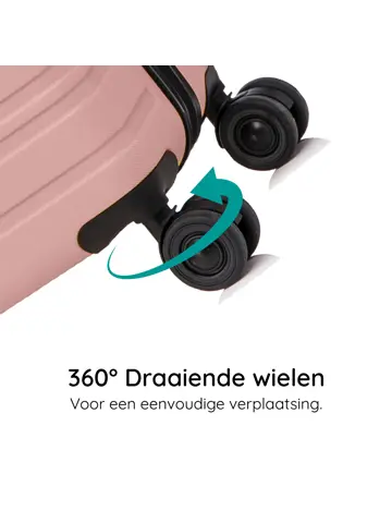 Reiskoffer L ABS 95L met TSA-slot en 360° wielen