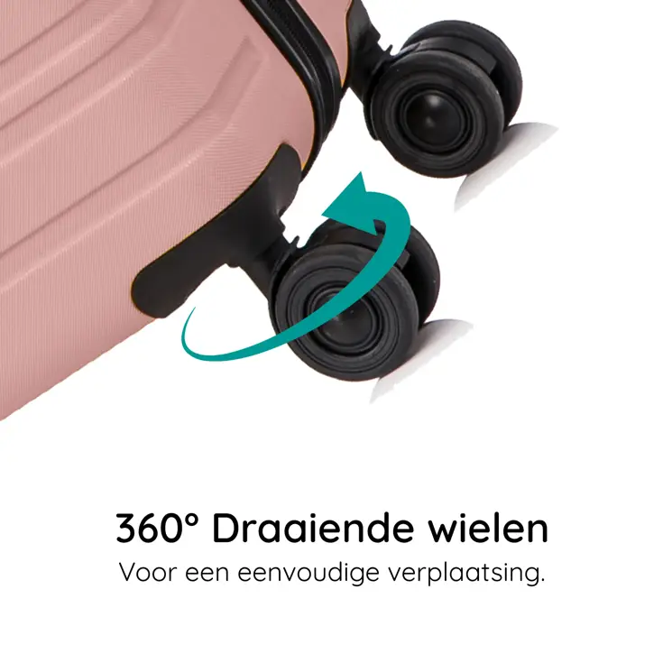 Reiskoffer L ABS 95L met TSA-slot en 360° wielen