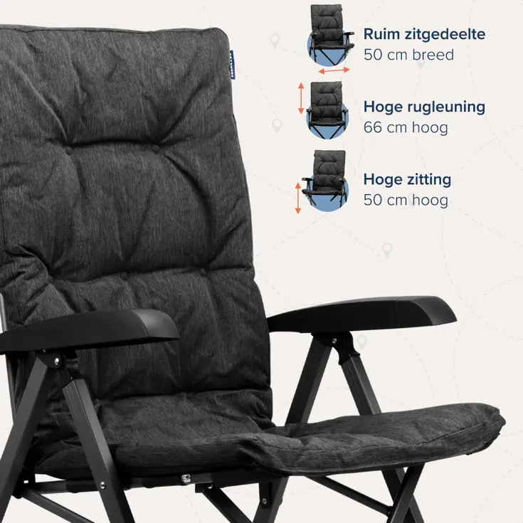 Campingstoel Luxe 2-Pack incl. Draagtas