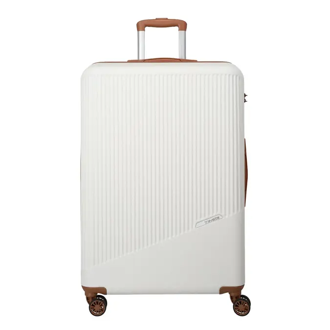 Travelite Bali 4 Wiel Trolley L white/cognac