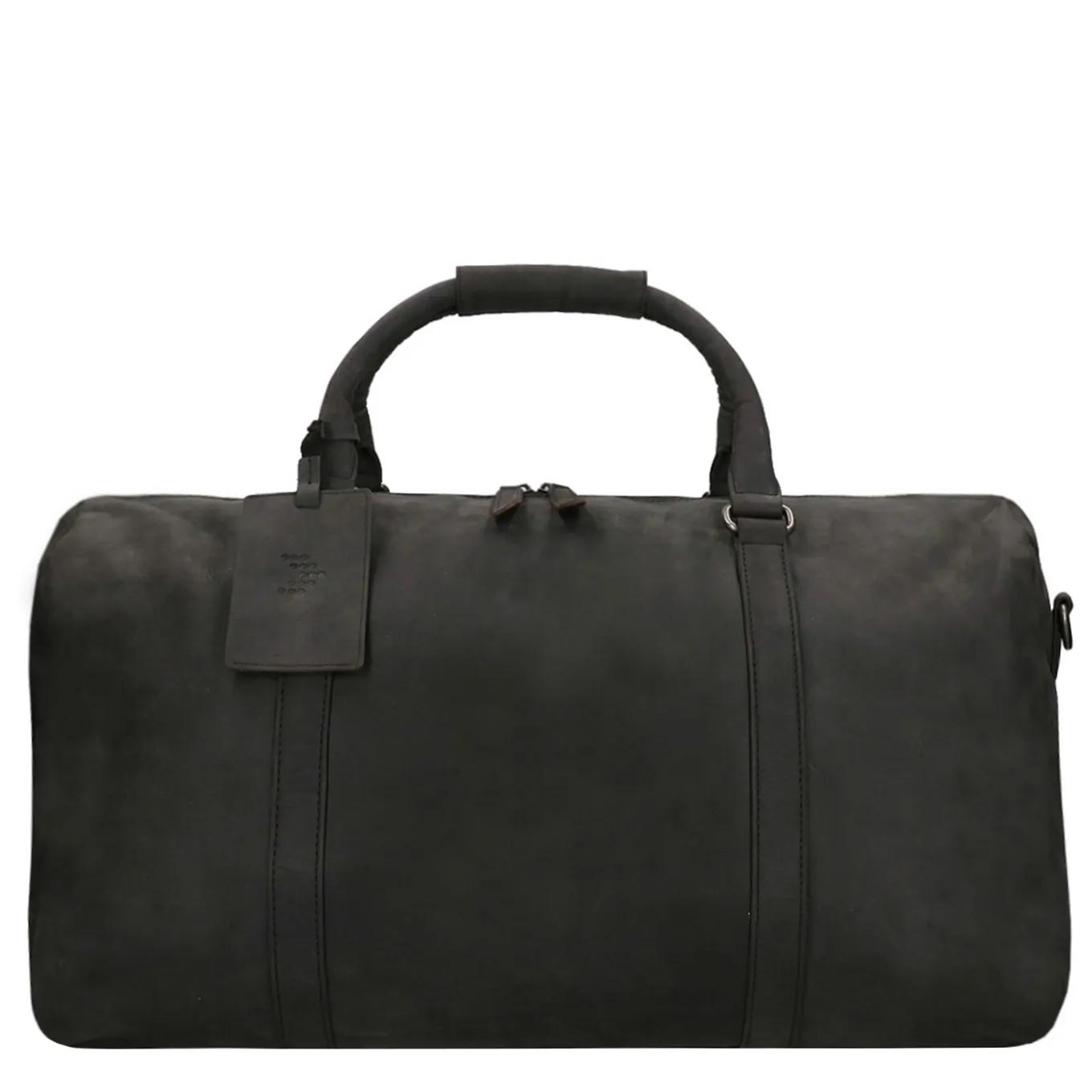 Travelbags  The Base Leather Weekender black  Zwart main product image