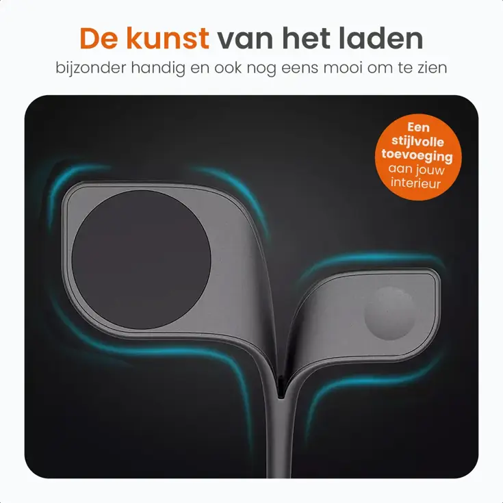 Draadloos Qi Oplaadstation 5-in-1 - 15W Snellader