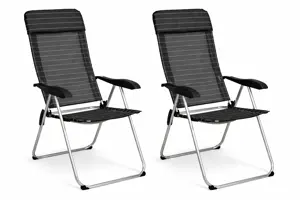 Campingstoel set 2 - inklapbaar grijs