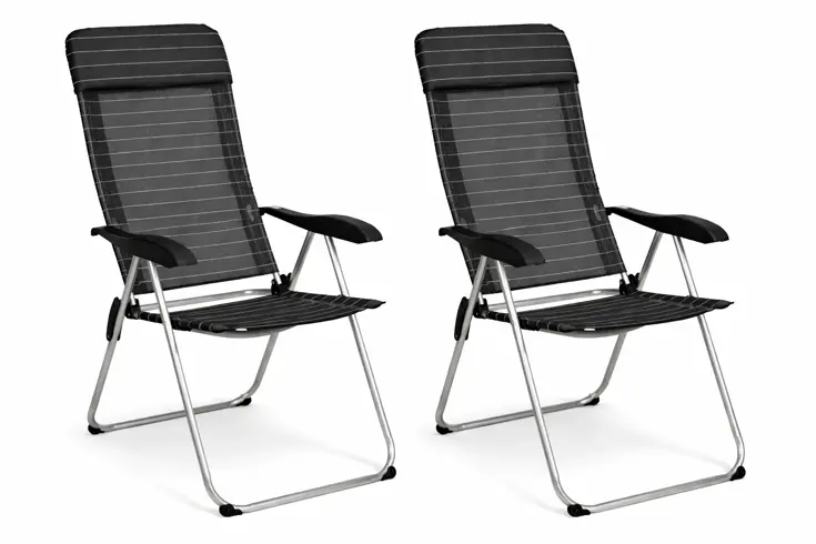 Campingstoel set 2 - inklapbaar grijs
