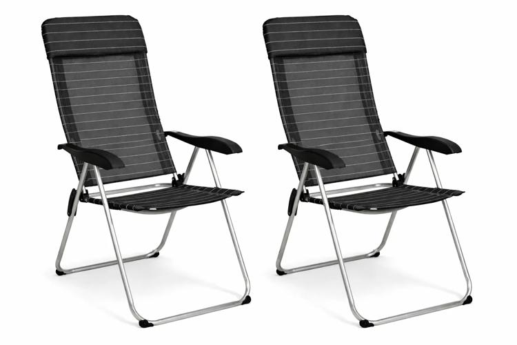 Campingstoel set 2 - inklapbaar grijs