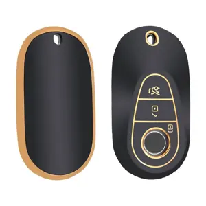 TPU Sleutelhoesje voor Mercedes goud C3