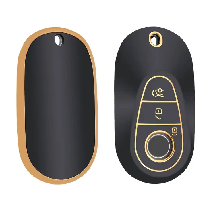 TPU Sleutelhoesje voor Mercedes goud C3
