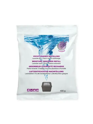 Vochtvanger navulling - 24x - 400 gram - lavendel