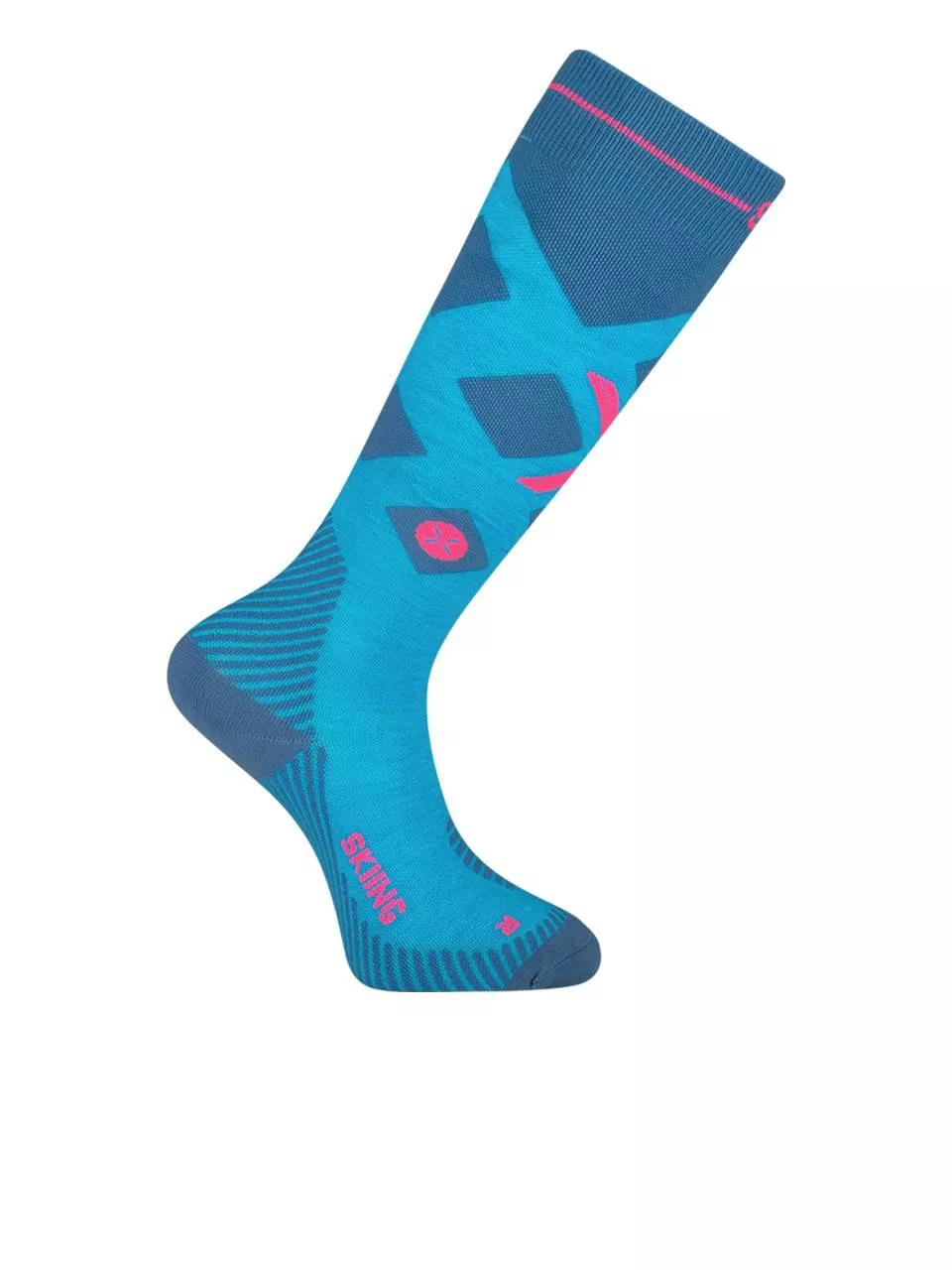 STOX Ski compressiesokken dames  Turkoois   38-40