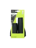 Ergonomische leren handvatten 135/92mm zwart