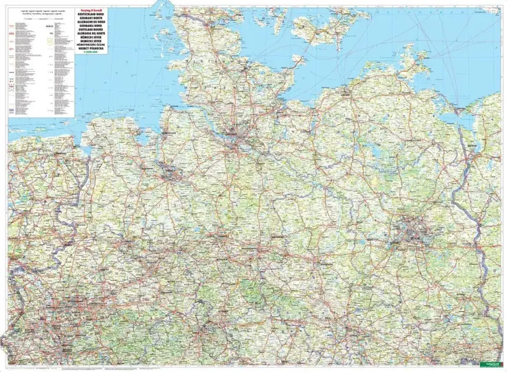 Wegenkaart Duitsland Noord
