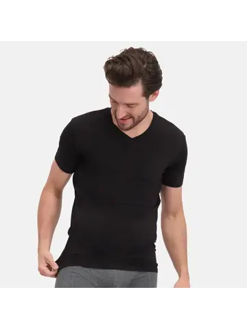 VELO - 2 V-hals T-shirts Bamboo Basics